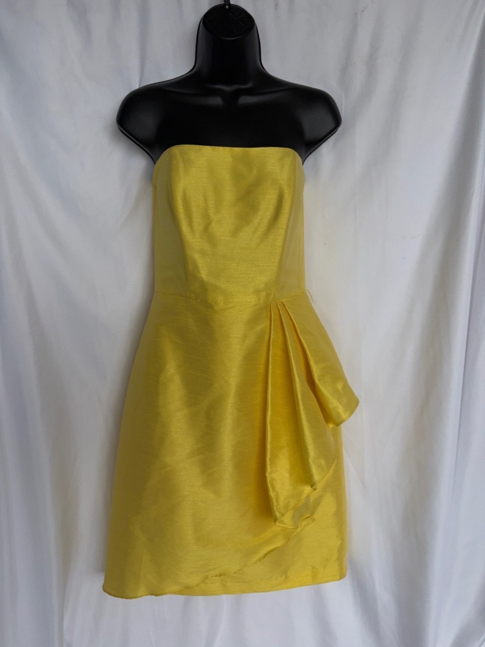 ALFRED SUNG DRESS Strapless YELLOW DAISY, sz 8, Sample, NWT